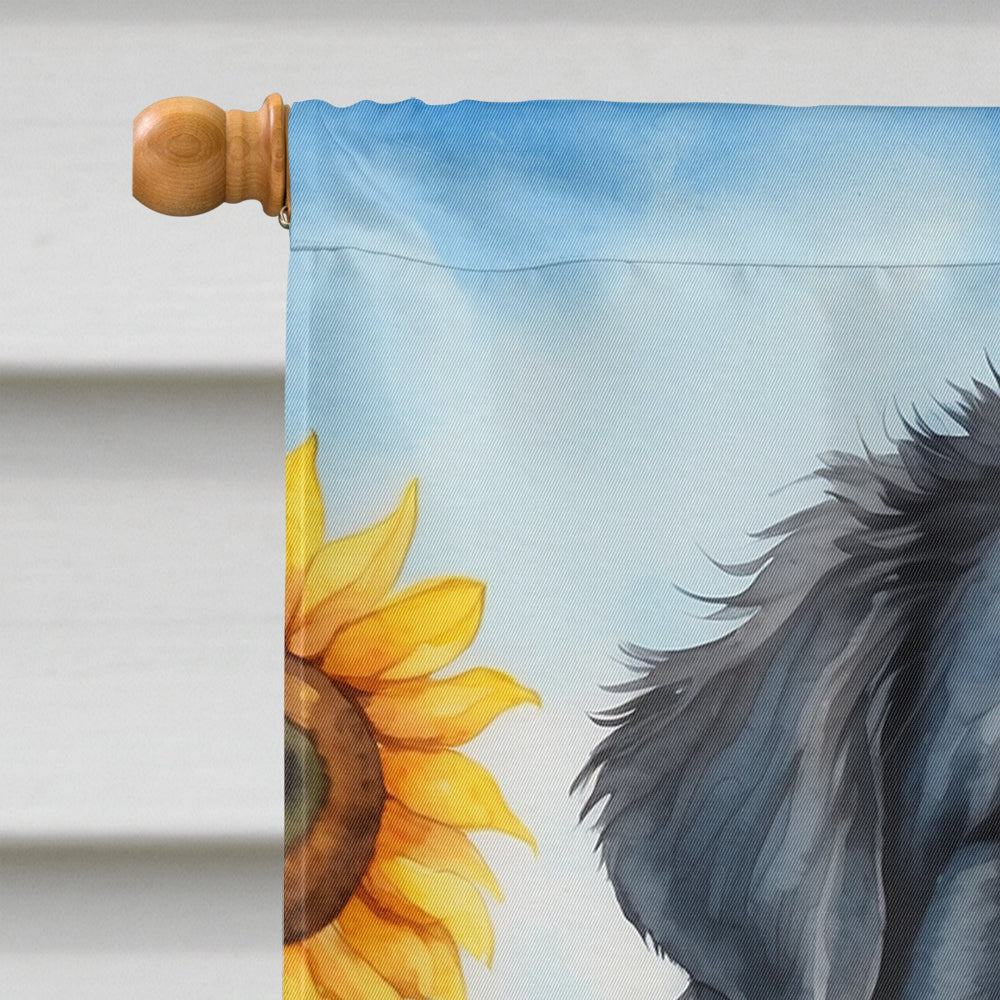 Newfoundland in Sunflowers House Flag