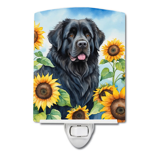 Buy this Newfoundland in Sunflowers Ceramic Night Light