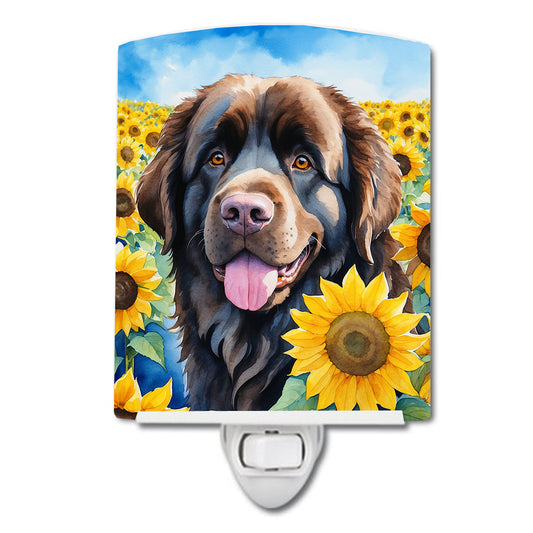 Buy this Newfoundland in Sunflowers Ceramic Night Light