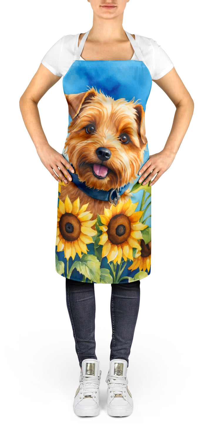 Norfolk Terrier in Sunflowers Apron