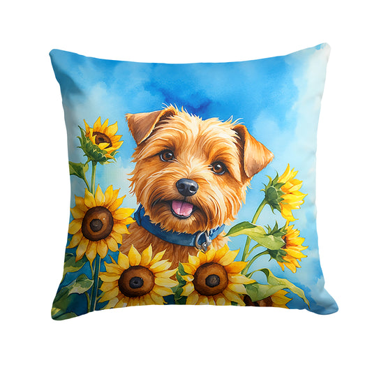 Buy this Norfolk Terrier in Sunflowers Throw Pillow