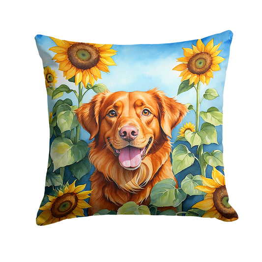 Buy this Nova Scotia Duck Toller in Sunflowers Throw Pillow