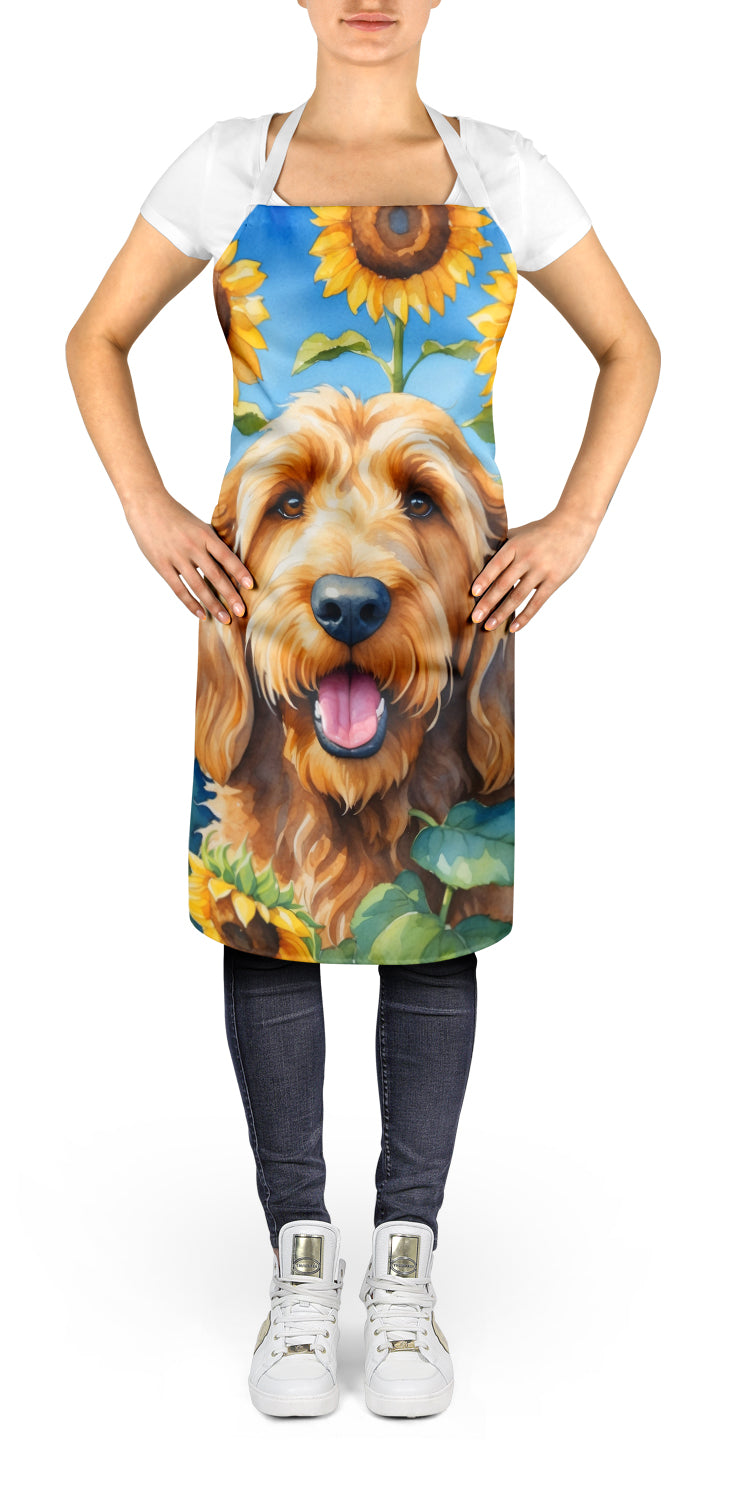 Otterhound in Sunflowers Apron