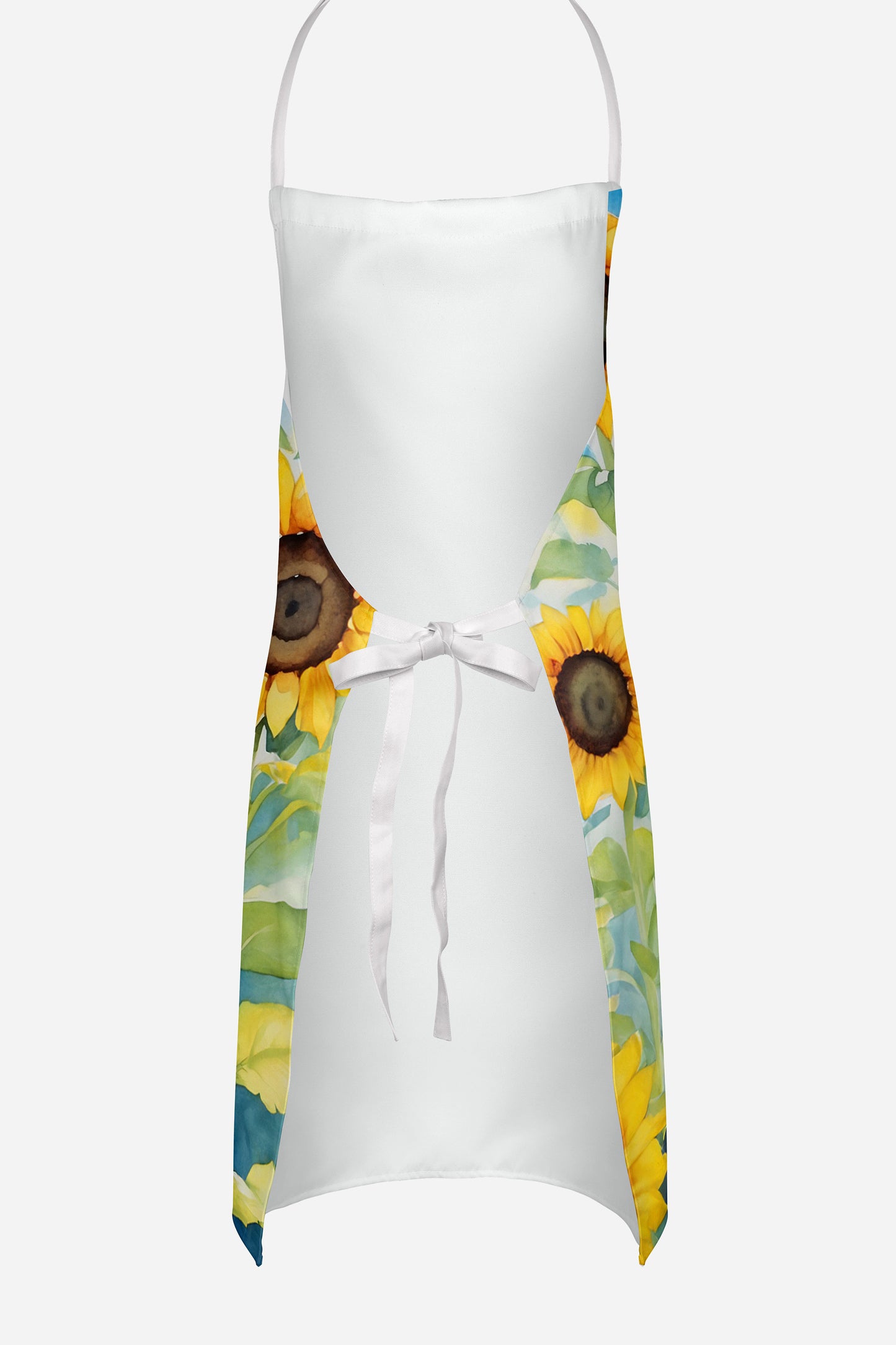 Pomeranian in Sunflowers Apron