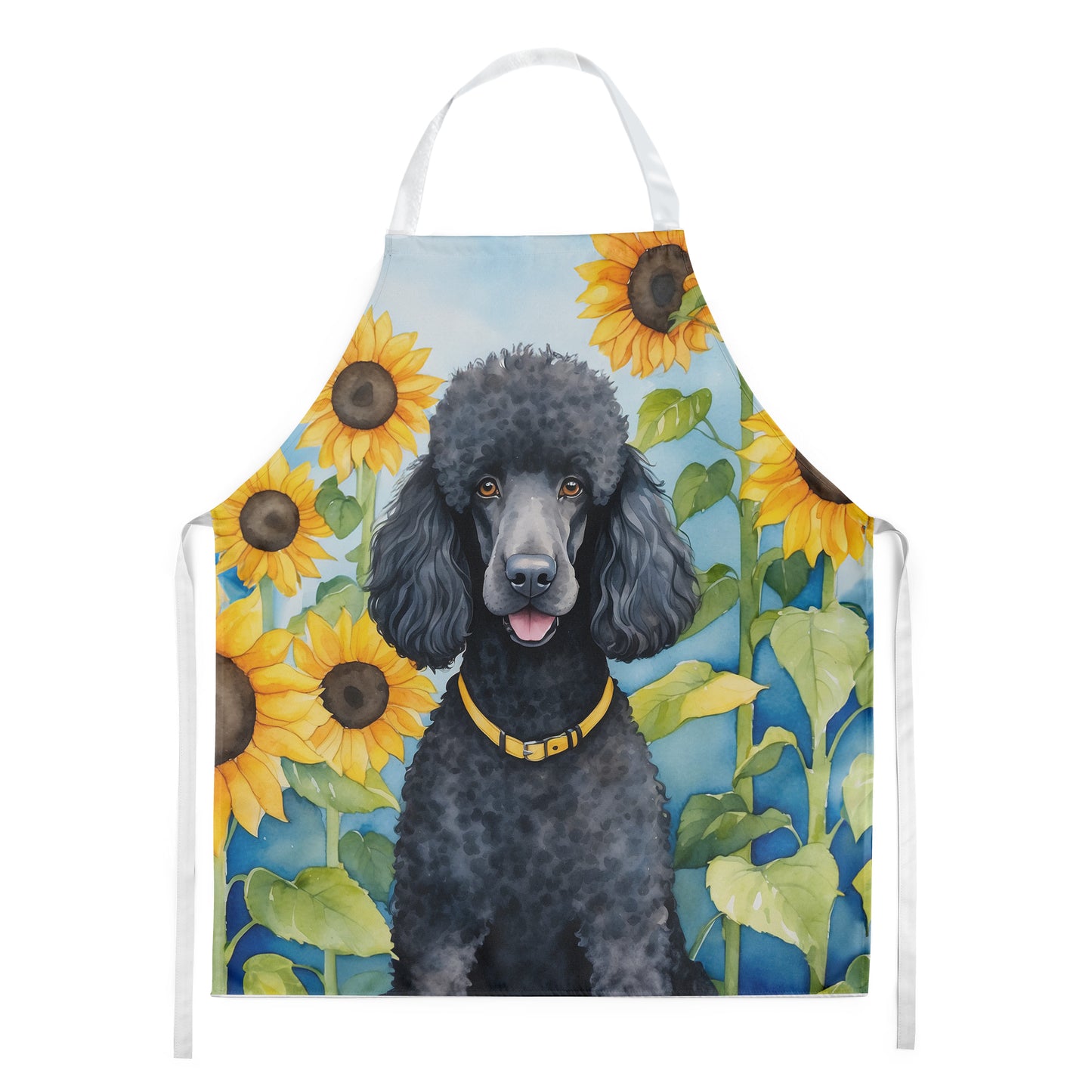 Buy this Black Poodle in Sunflowers Apron