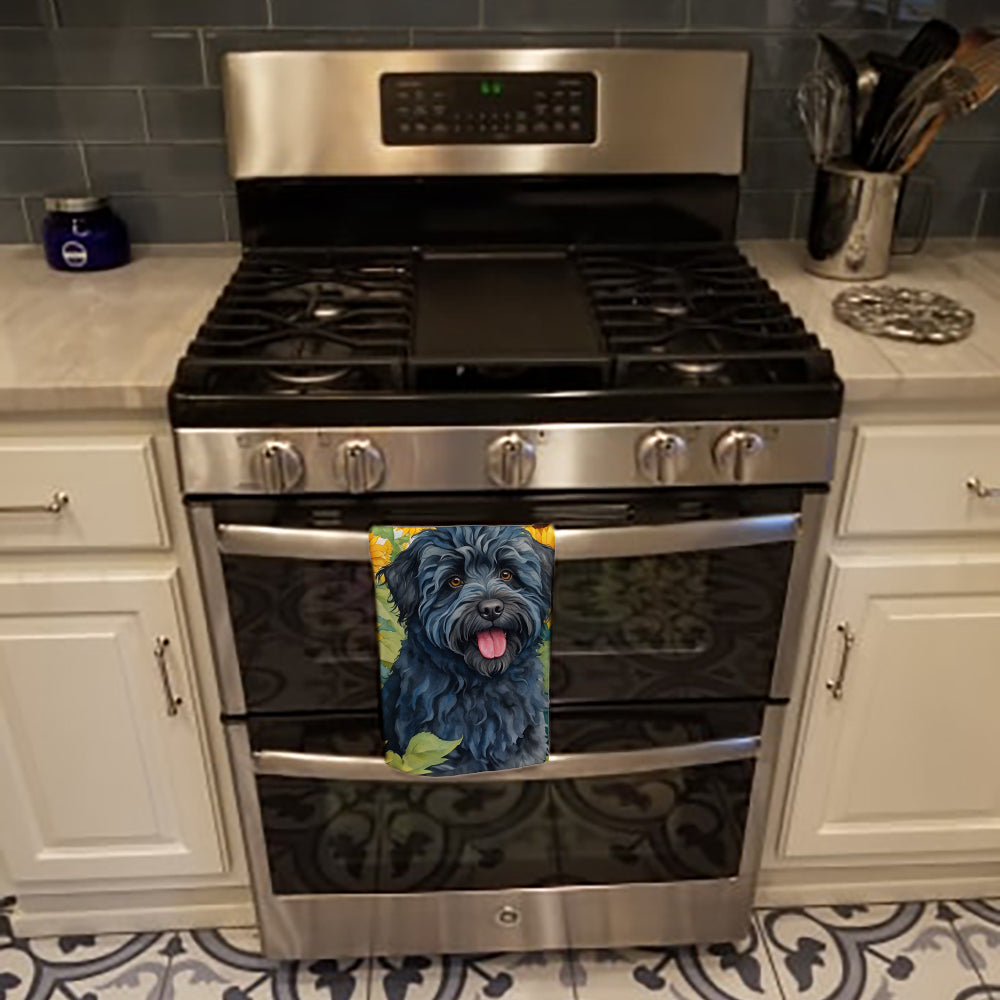 Puli in Sunflowers Kitchen Towel