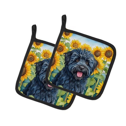 Buy this Puli in Sunflowers Pair of Pot Holders