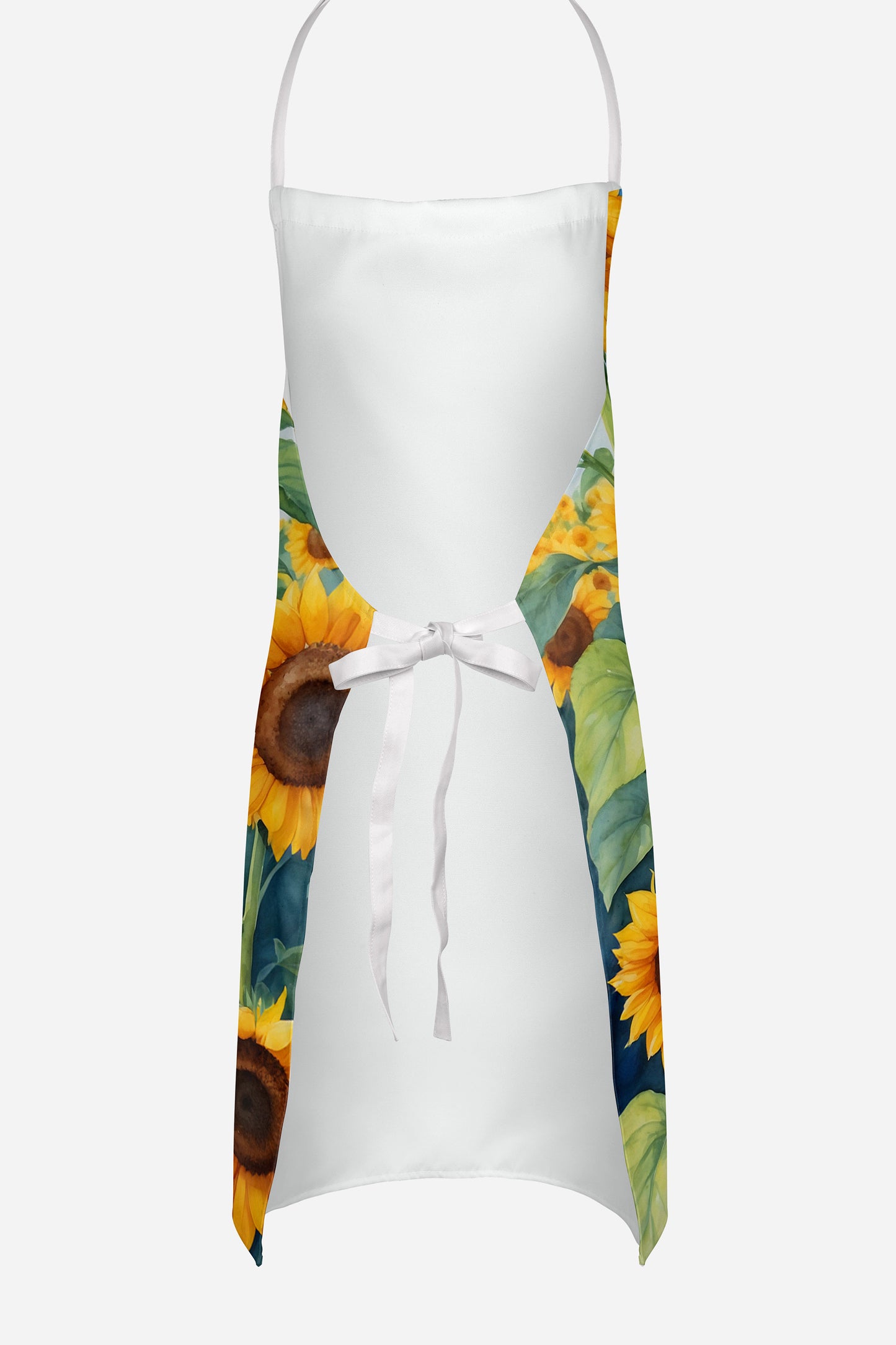 Redbone Coonhound in Sunflowers Apron