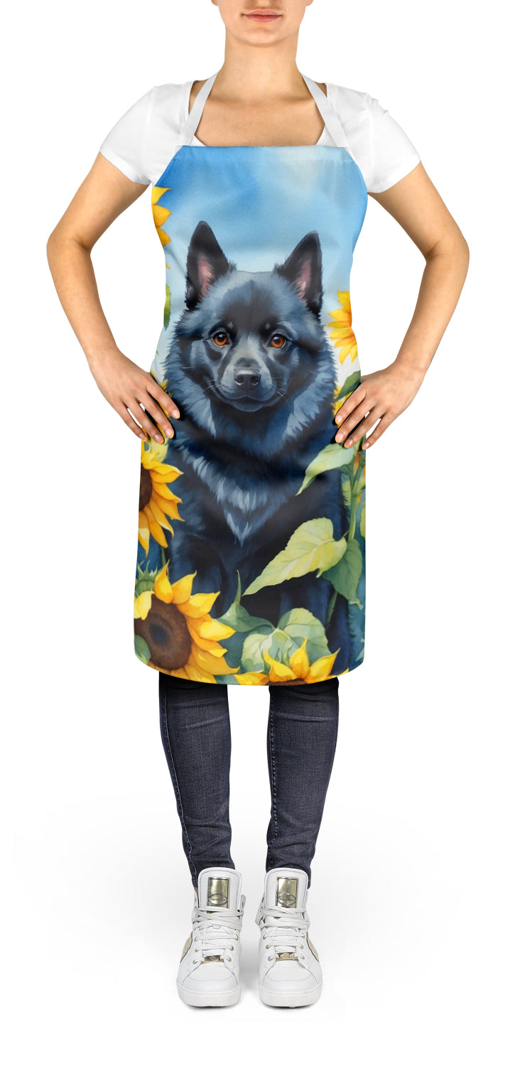 Schipperke in Sunflowers Apron