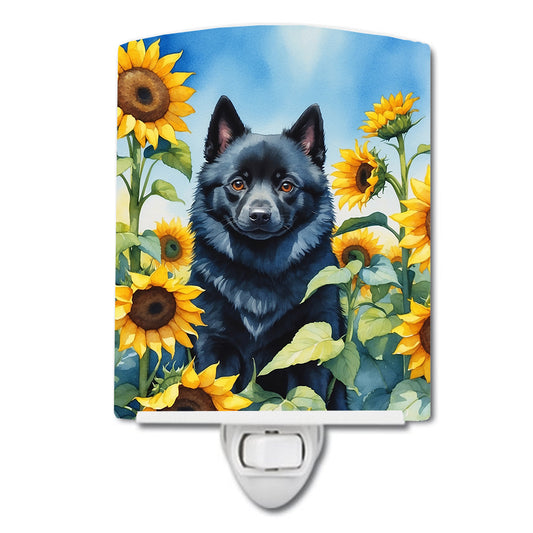 Buy this Schipperke in Sunflowers Ceramic Night Light