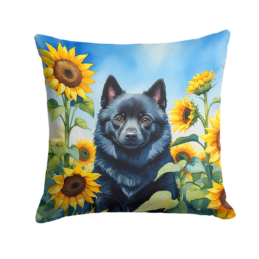 Buy this Schipperke in Sunflowers Throw Pillow