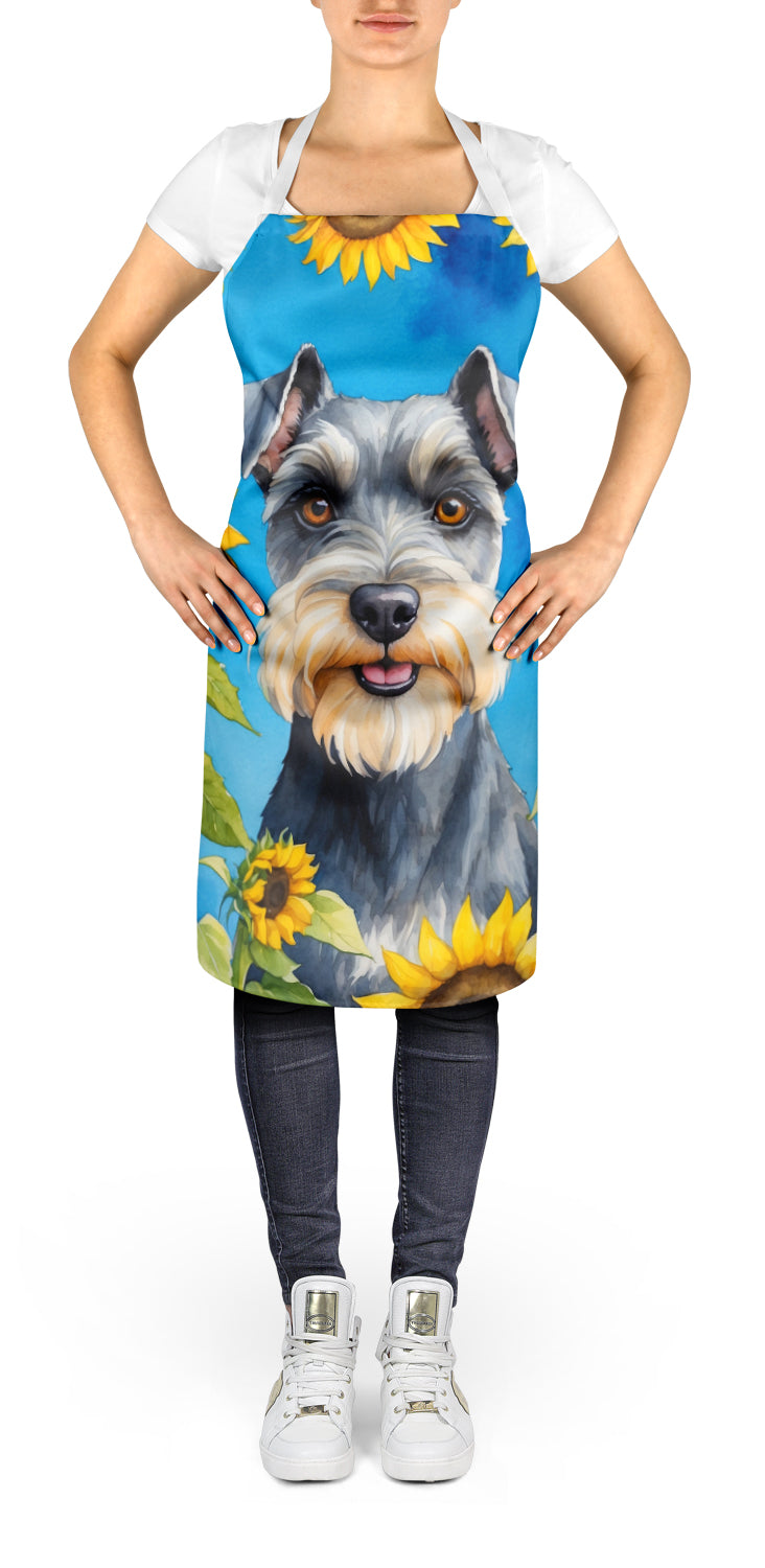 Schnauzer in Sunflowers Apron