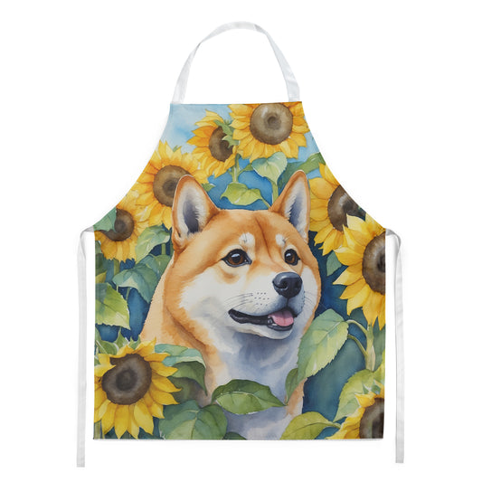 Buy this Shiba Inu in Sunflowers Apron