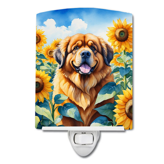 Buy this Tibetan Mastiff in Sunflowers Ceramic Night Light