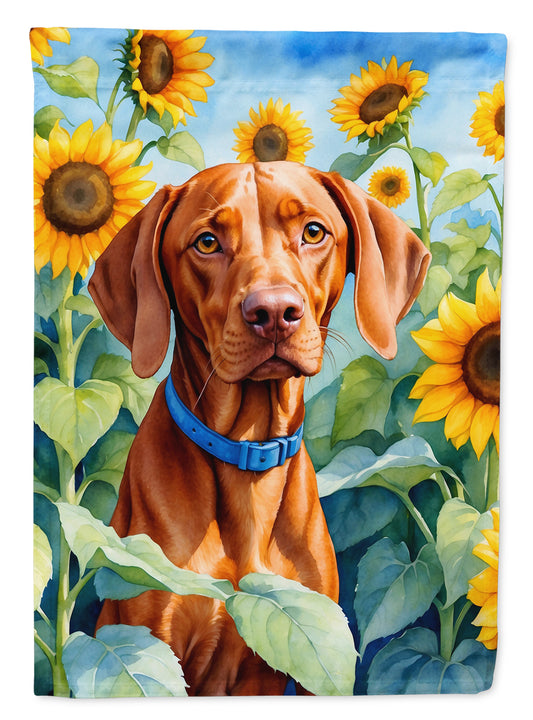 Buy this Vizsla in Sunflowers Garden Flag