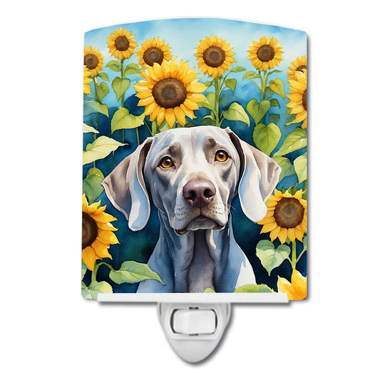 Buy this Weimaraner in Sunflowers Ceramic Night Light