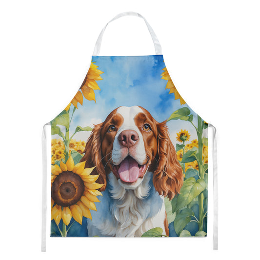 Buy this Welsh Springer Spaniel in Sunflowers Apron