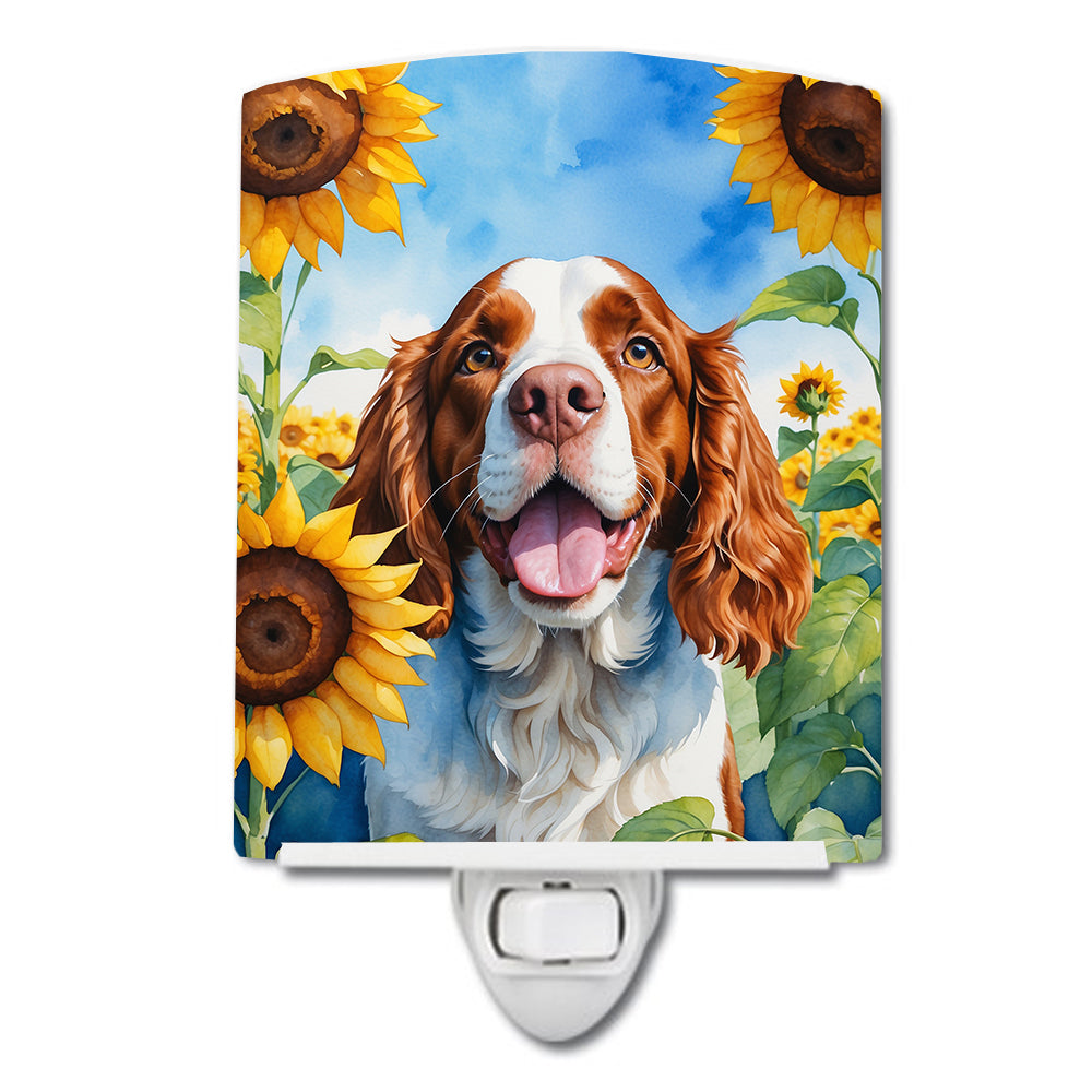 Buy this Welsh Springer Spaniel in Sunflowers Ceramic Night Light