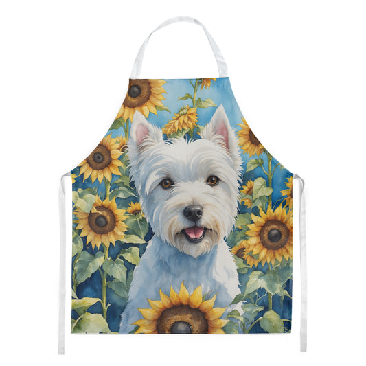 Buy this Westie in Sunflowers Apron