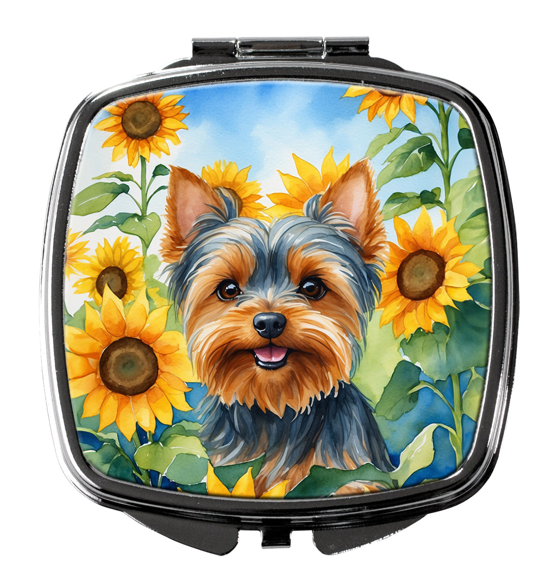 Buy this Yorkshire Terrier in Sunflowers Compact Mirror