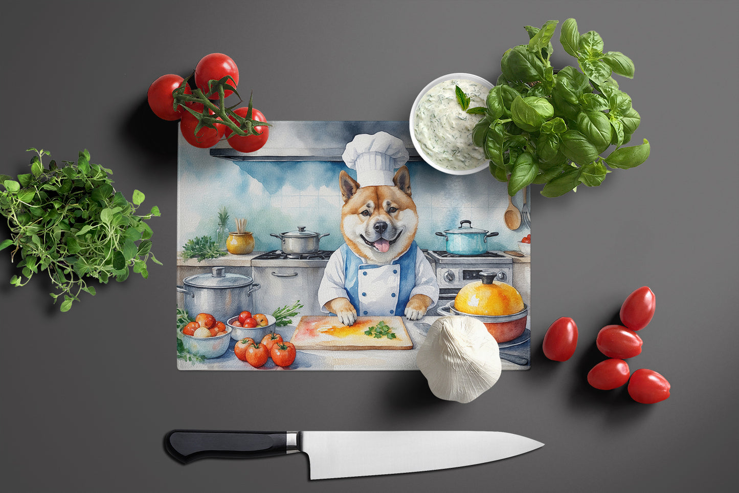 Akita The Chef Glass Cutting Board