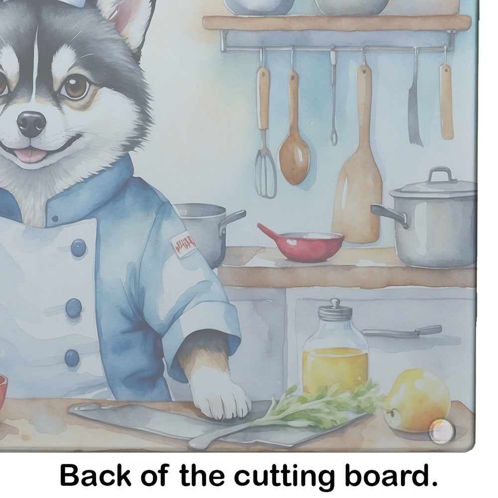 Alaskan Klee Kai The Chef Glass Cutting Board