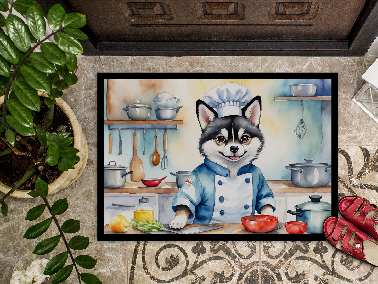 Alaskan Klee Kai The Chef Doormat