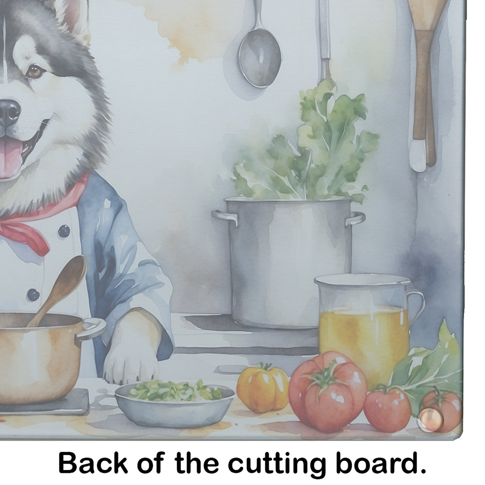 Alaskan Malamute The Chef Glass Cutting Board