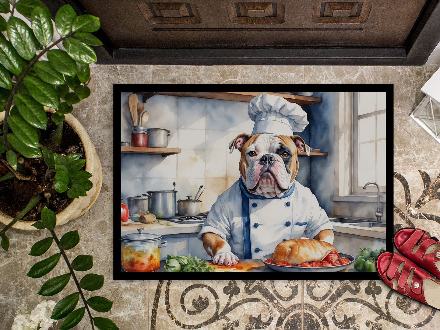 American Bulldog The Chef Doormat