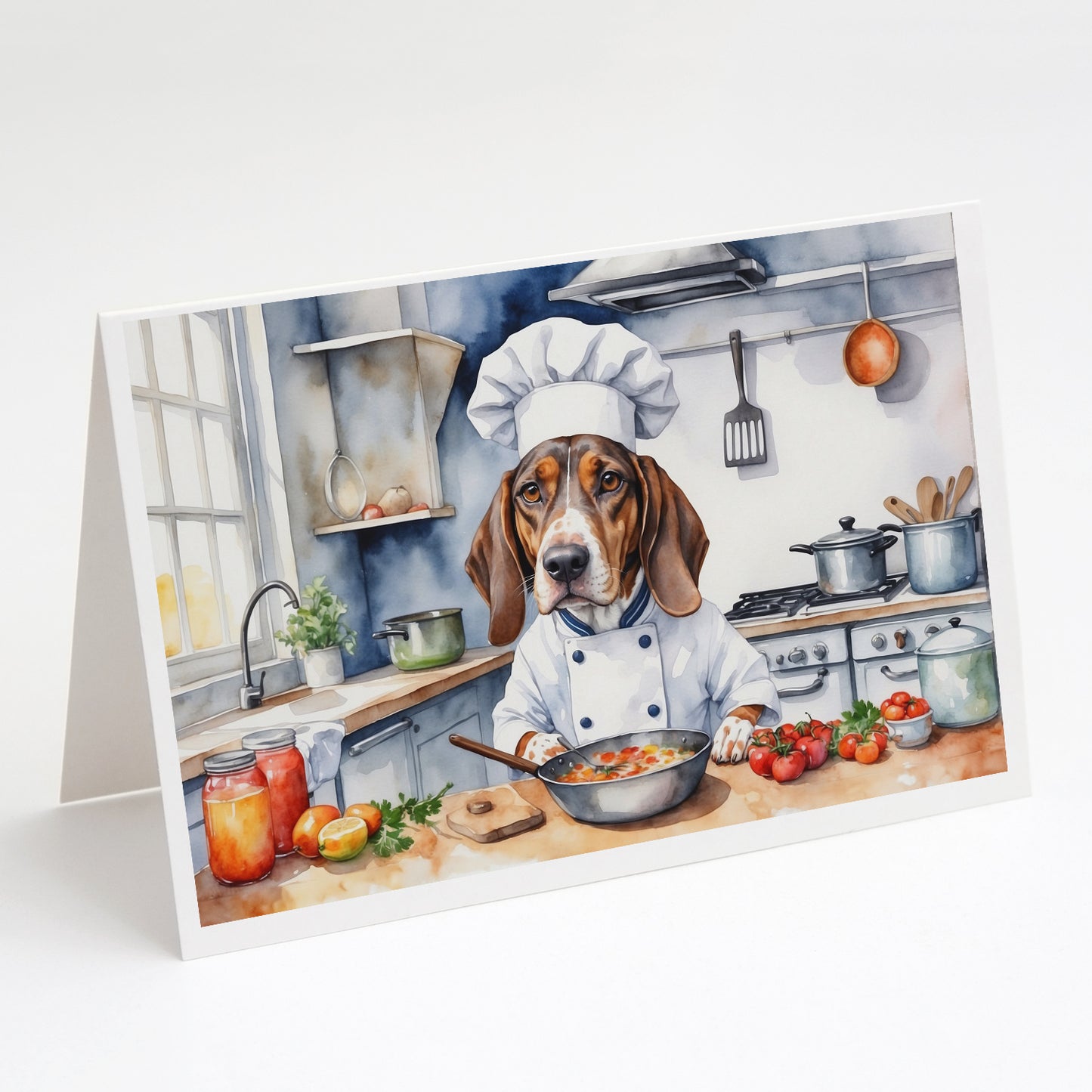 Buy this American English Coonhound The Chef Greeting Cards Pack of 8