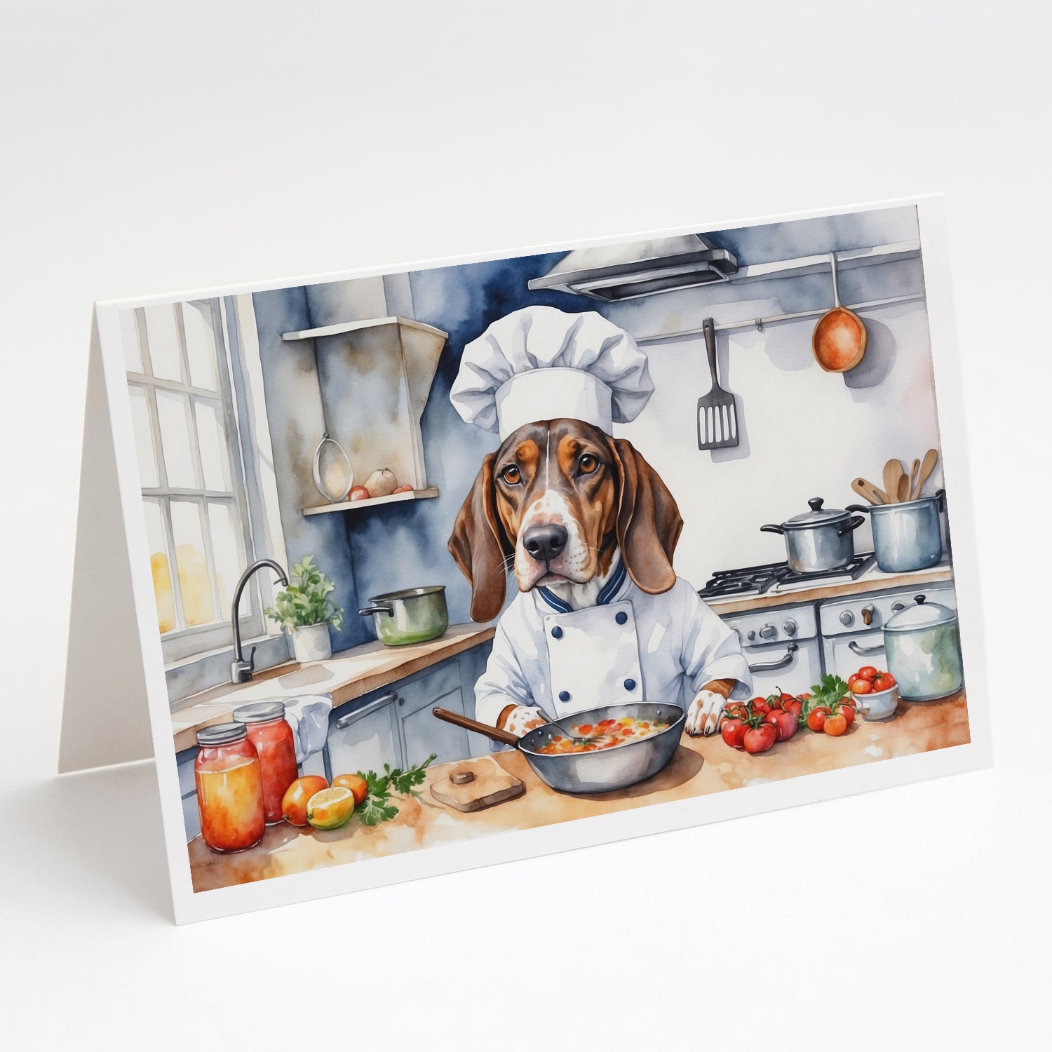 Buy this American English Coonhound The Chef Greeting Cards Pack of 8