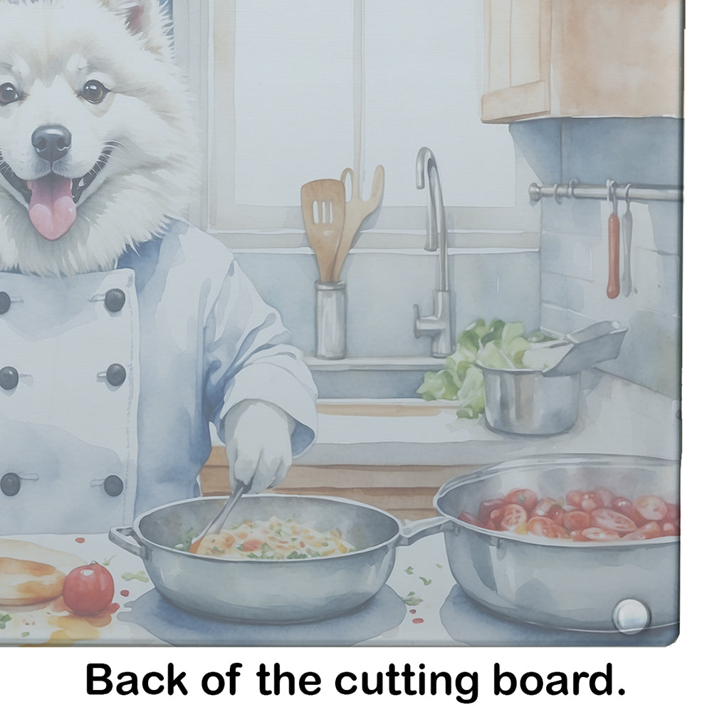 American Eskimo The Chef Glass Cutting Board