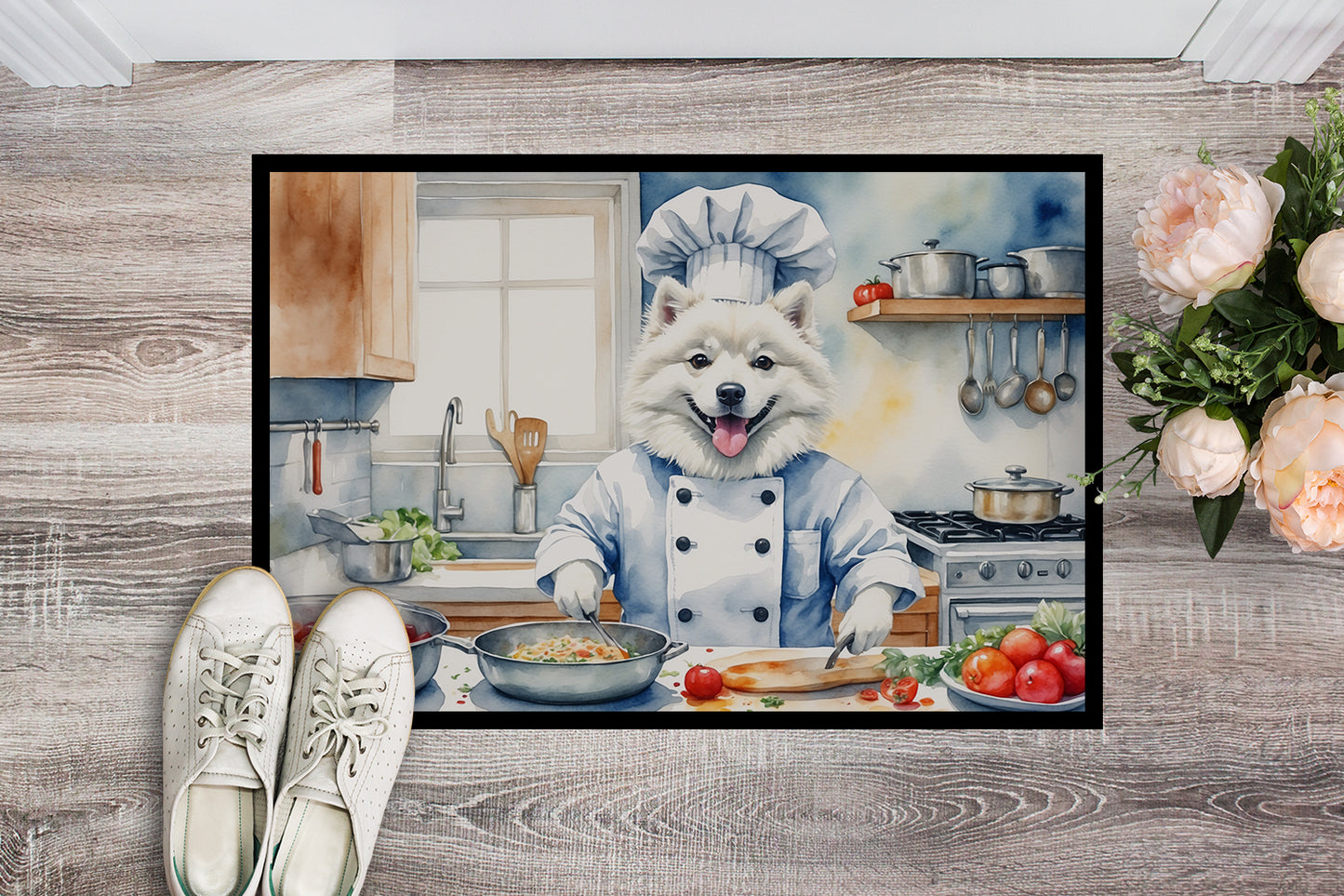 American Eskimo The Chef Doormat