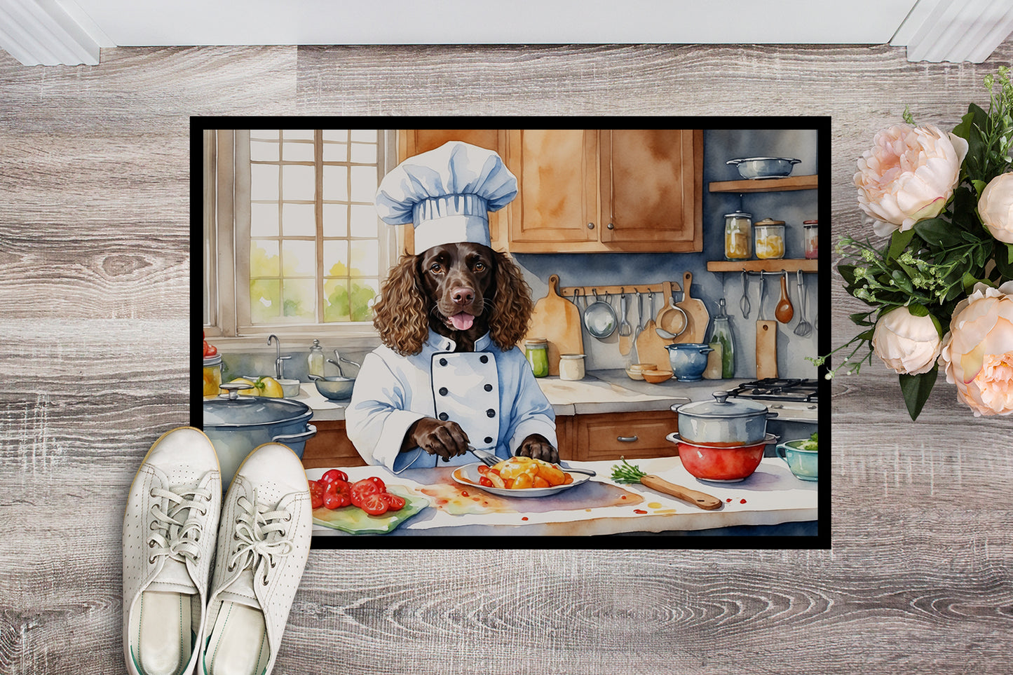 American Water Spaniel The Chef Doormat