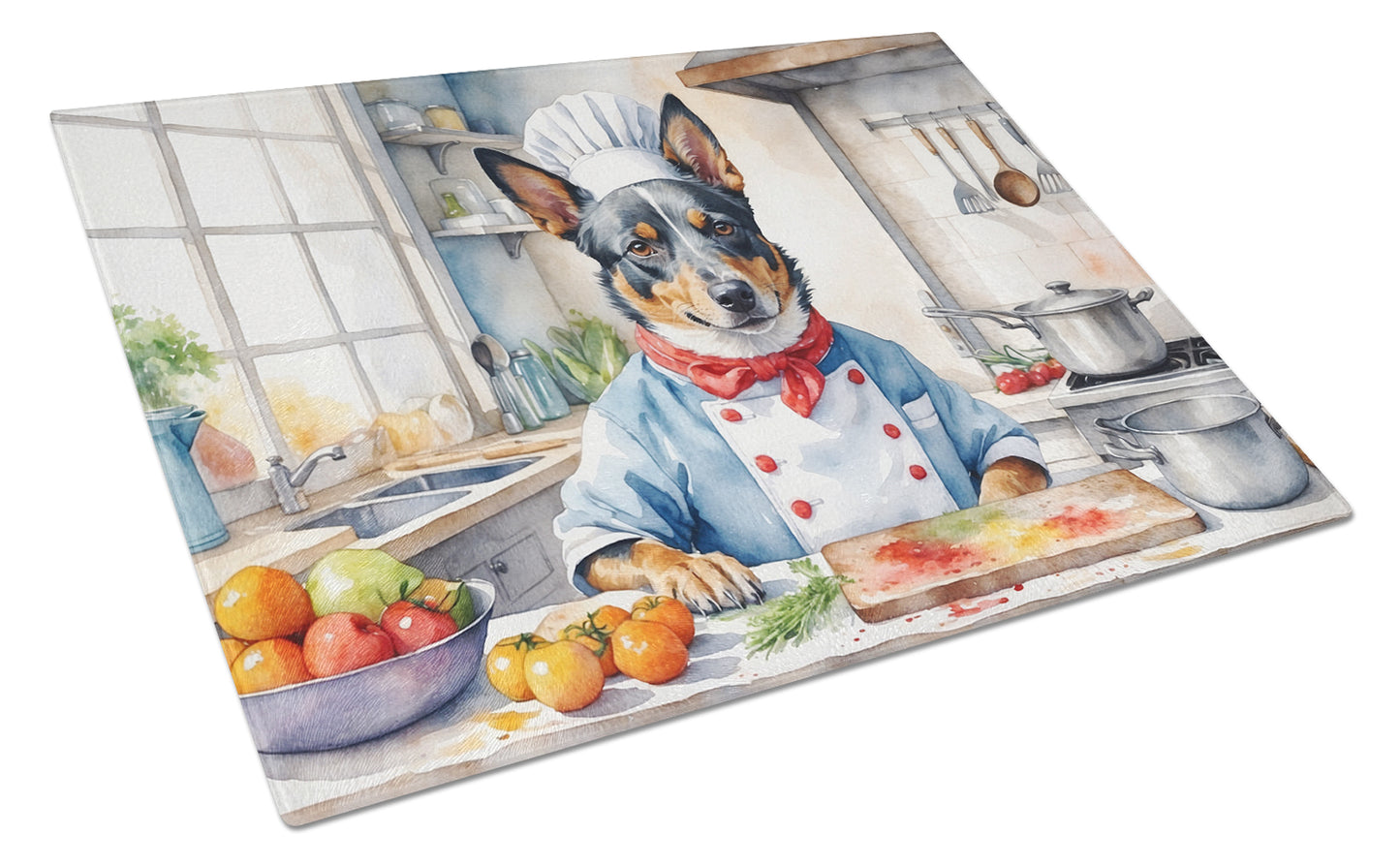 Buy this Australian Cattle Dog The Chef Glass Cutting Board