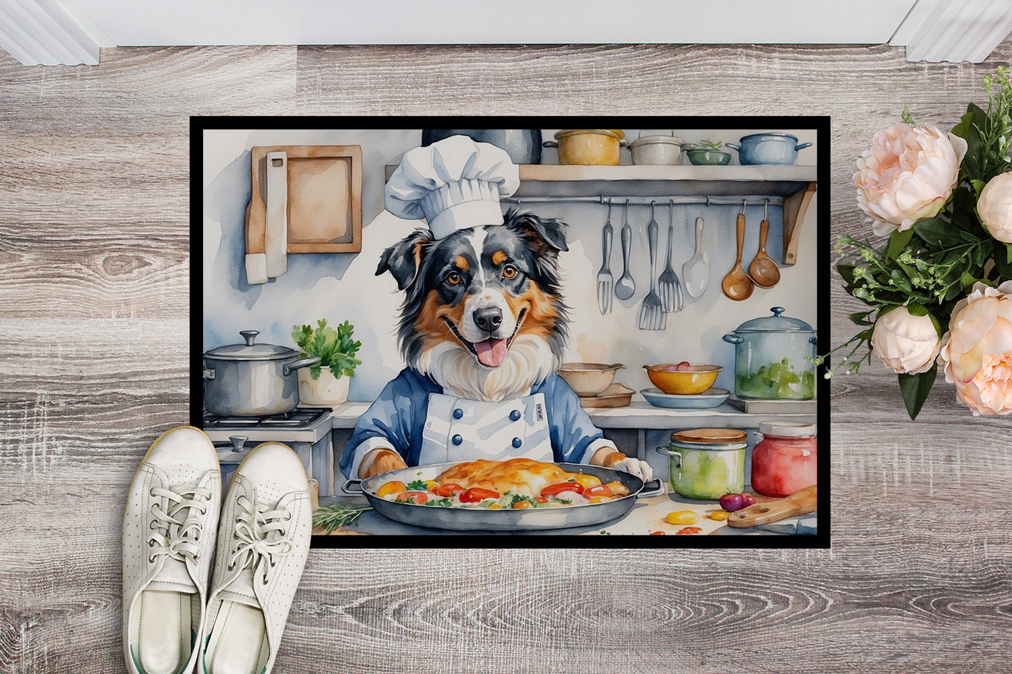 Australian Shepherd The Chef Doormat