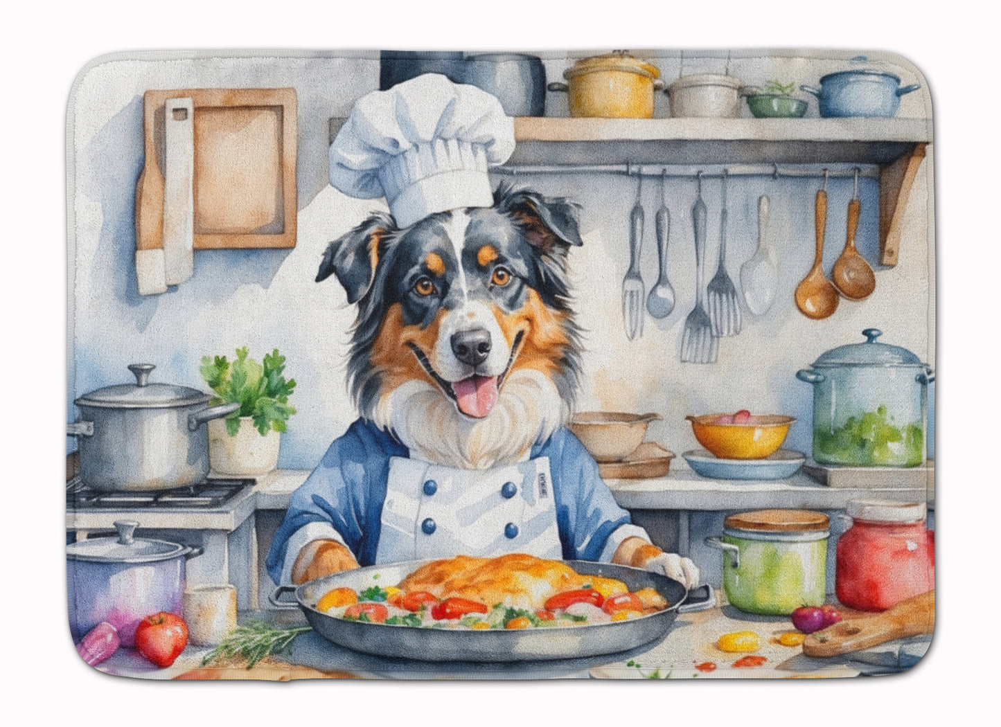 Buy this Australian Shepherd The Chef Memory Foam Kitchen Mat