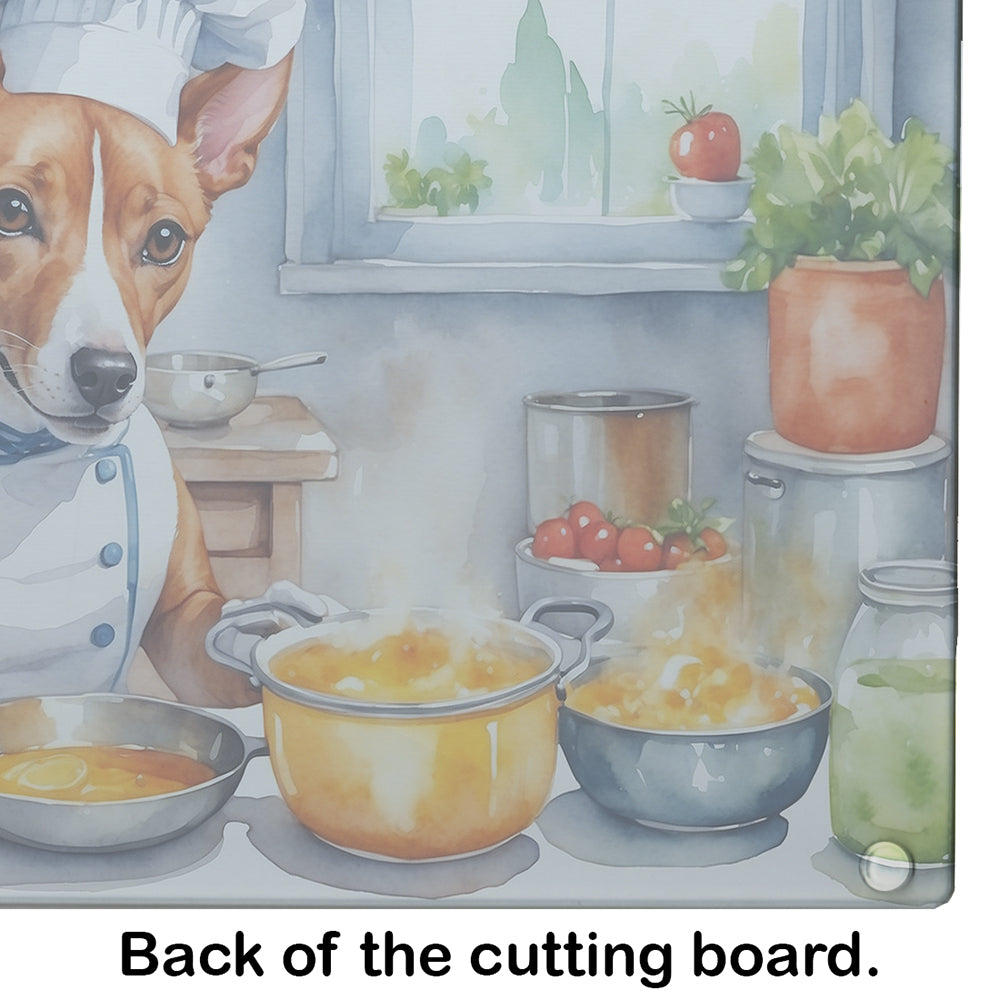 Basenji The Chef Glass Cutting Board