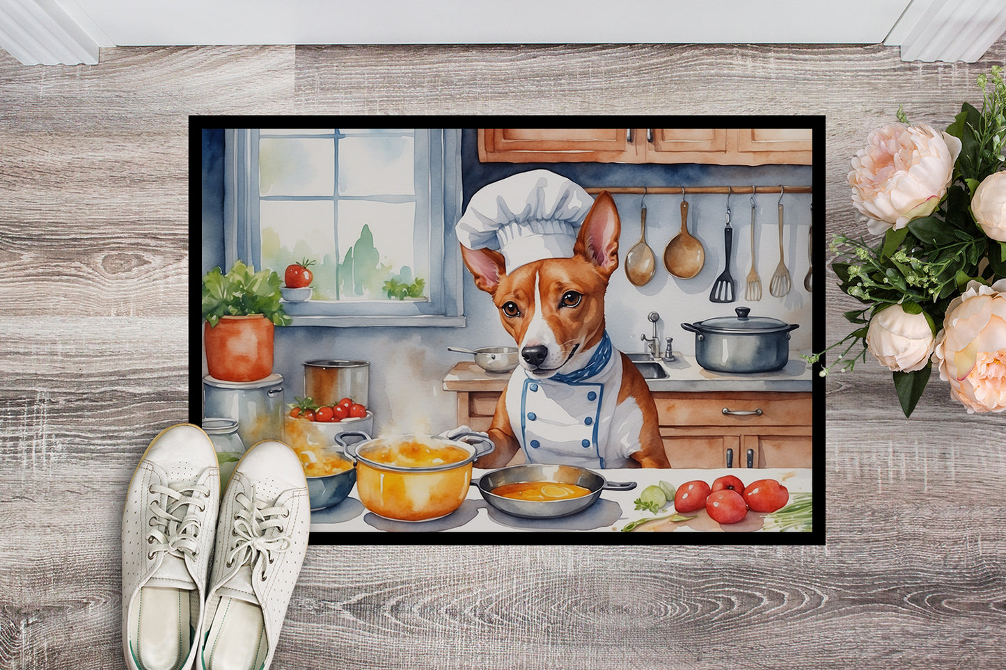 Basenji The Chef Doormat