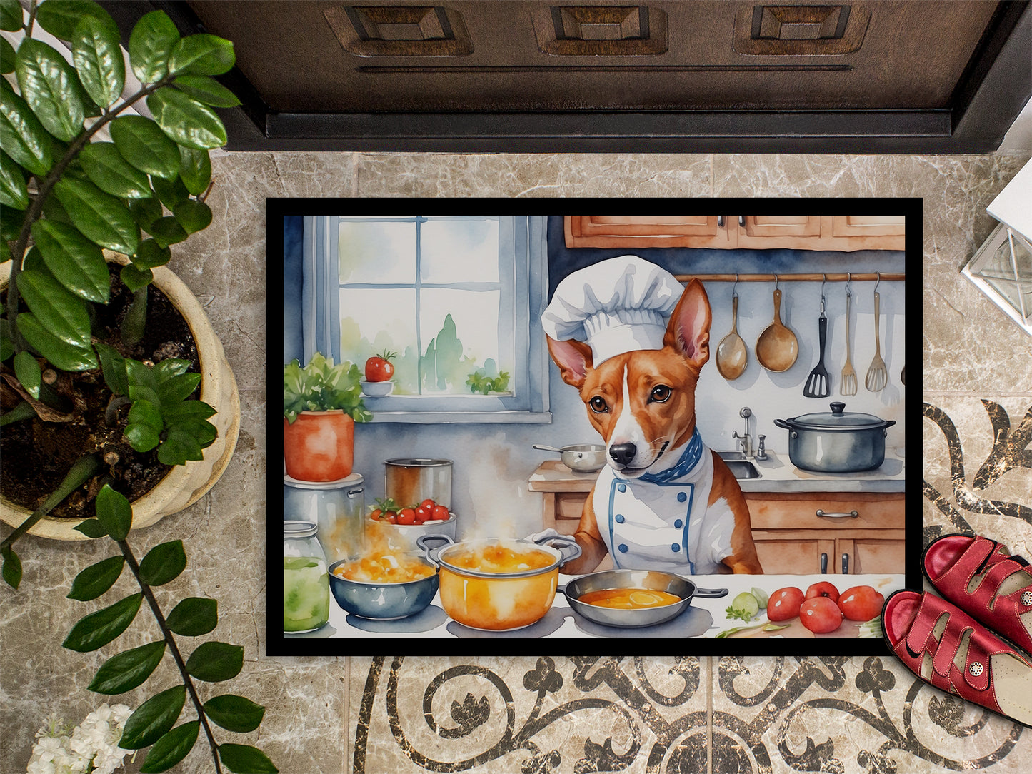 Basenji The Chef Doormat