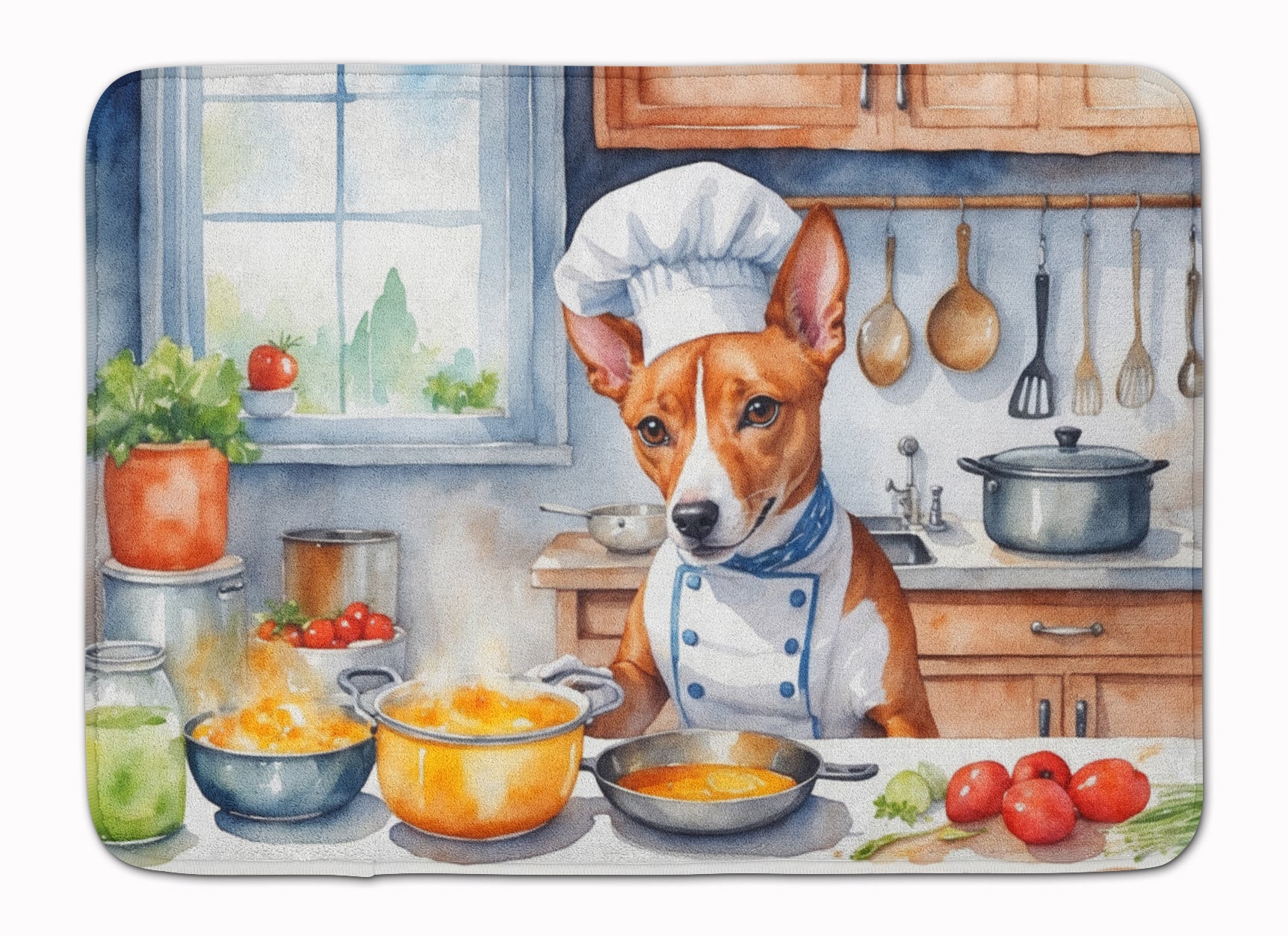 Buy this Basenji The Chef Memory Foam Kitchen Mat