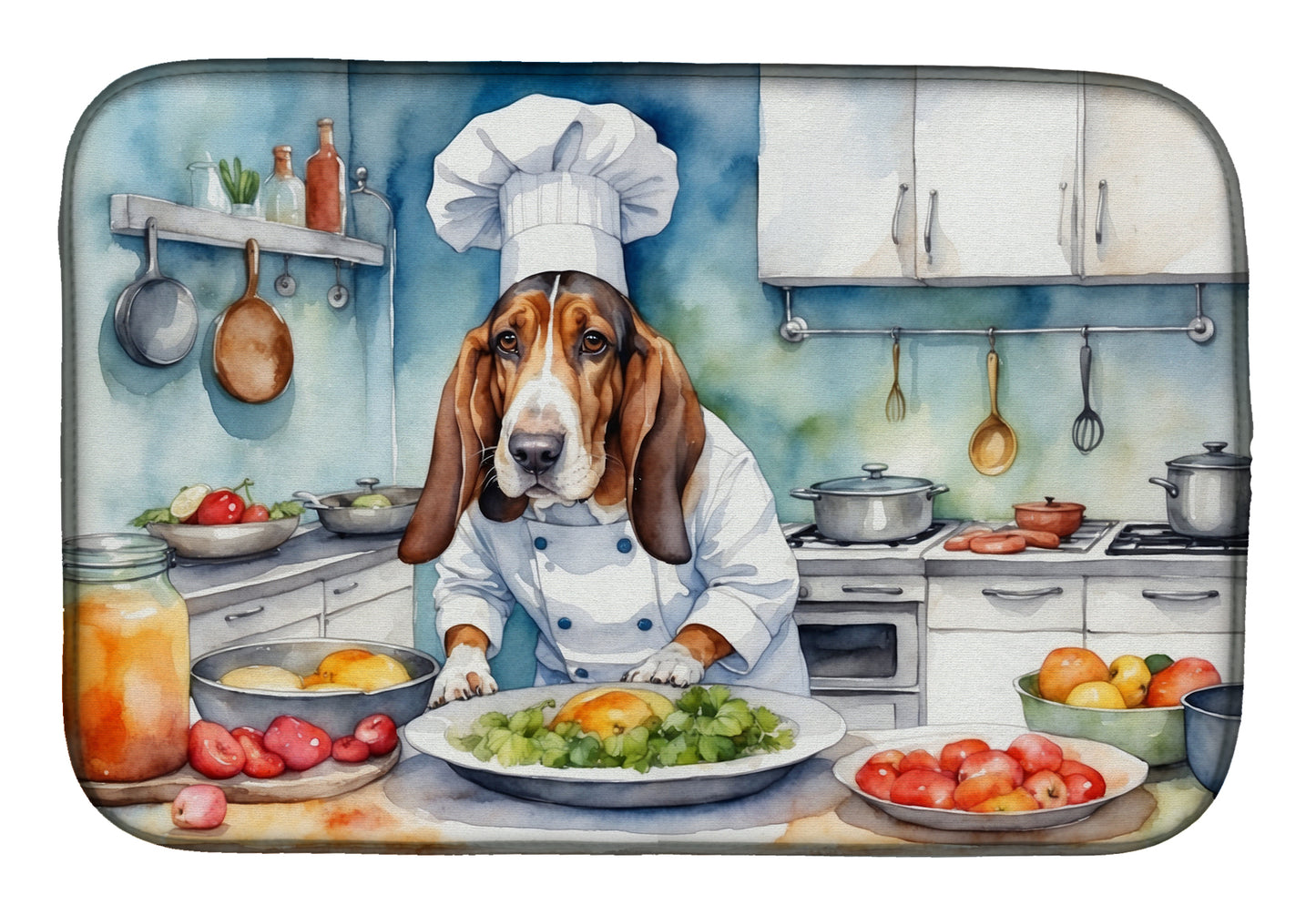 Buy this Basset Hound The Chef Dish Drying Mat