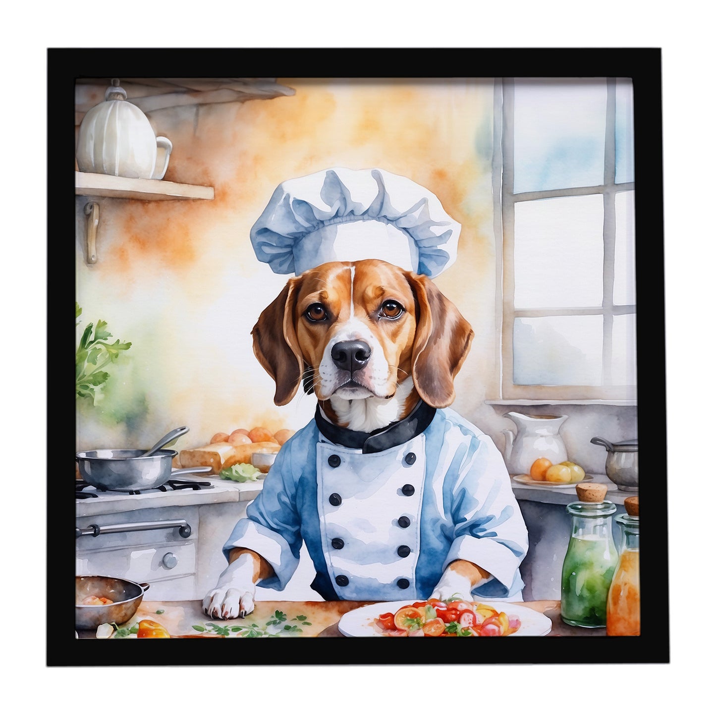 Buy this Beagle The Chef Framed Metal Print
