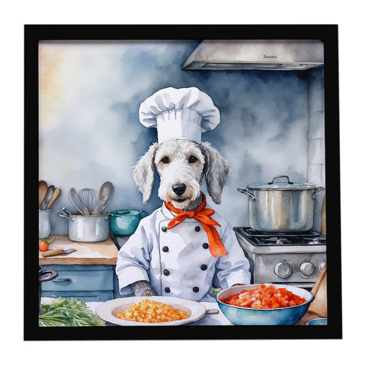 Buy this Bedlington Terrier The Chef Framed Metal Print