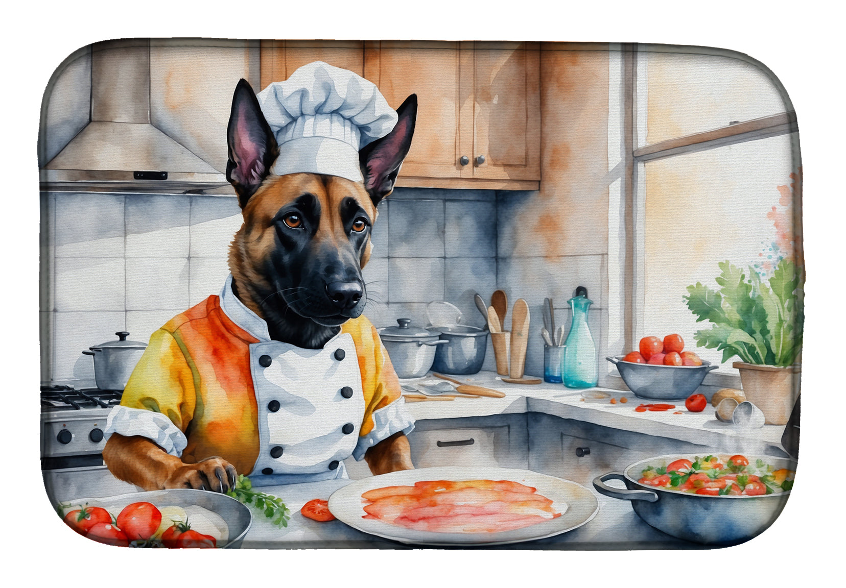 Buy this Belgian Malinois The Chef Dish Drying Mat