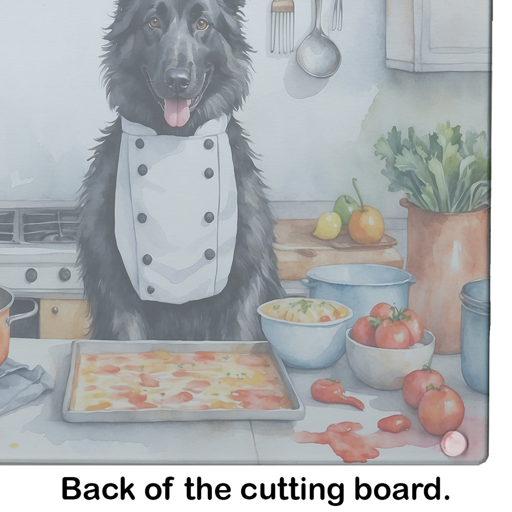 Belgian Sheepdog The Chef Glass Cutting Board