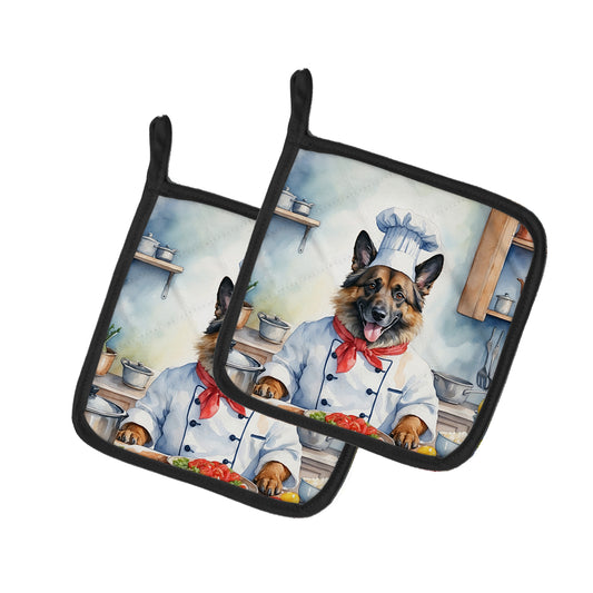 Buy this Belgian Tervuren The Chef Pair of Pot Holders