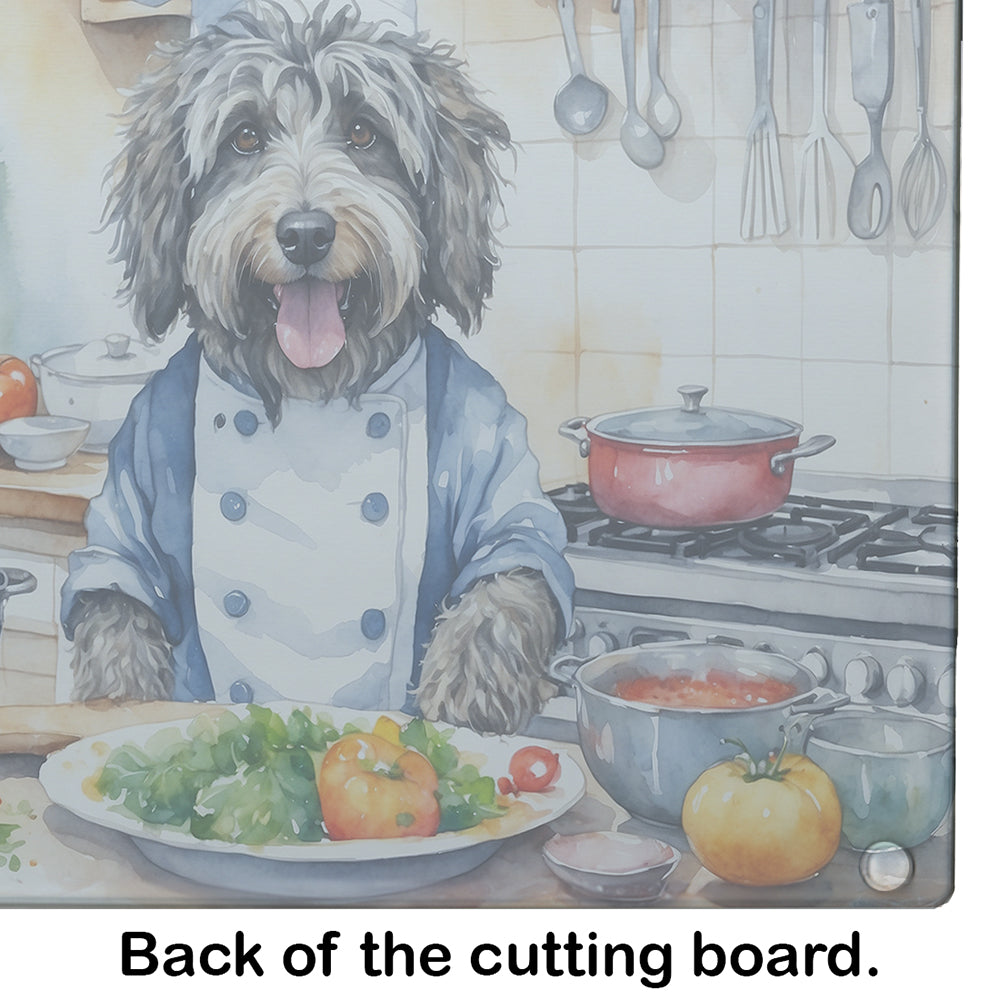 Bergamasco Sheepdog The Chef Glass Cutting Board