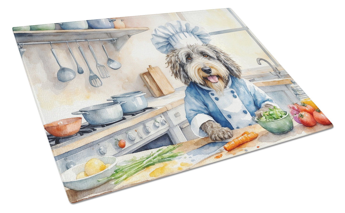 Buy this Bergamasco Sheepdog The Chef Glass Cutting Board