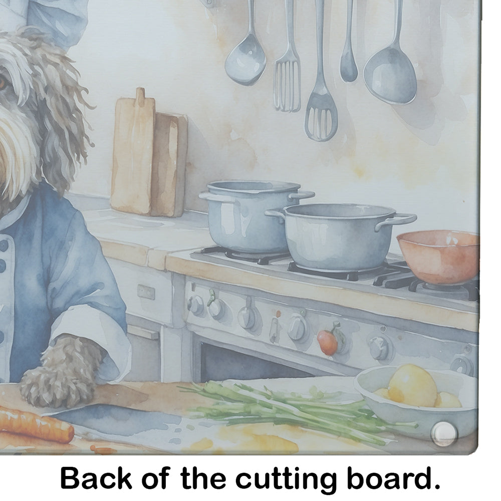 Bergamasco Sheepdog The Chef Glass Cutting Board